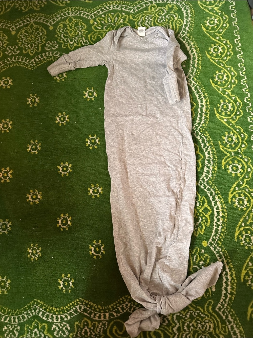 Colored Organics Gray Baby Knotted Gown